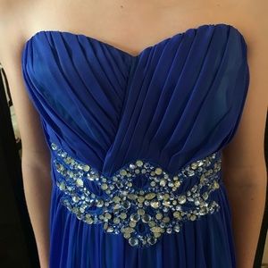 Beautiful Evening Gown with Heavy Beading/Leg Slit